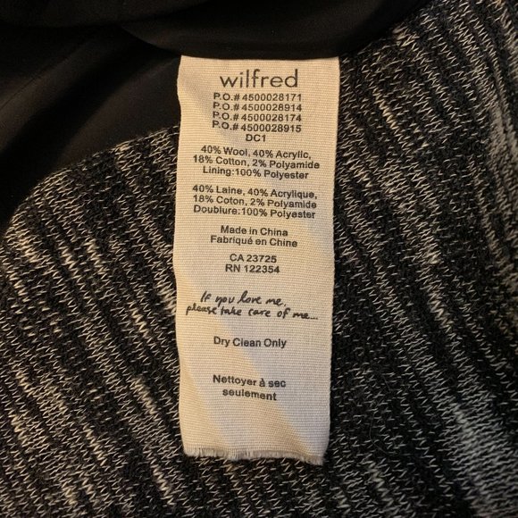 Aritzia Wilfred Black and Grey Striped Blazer - Picture 6 of 6